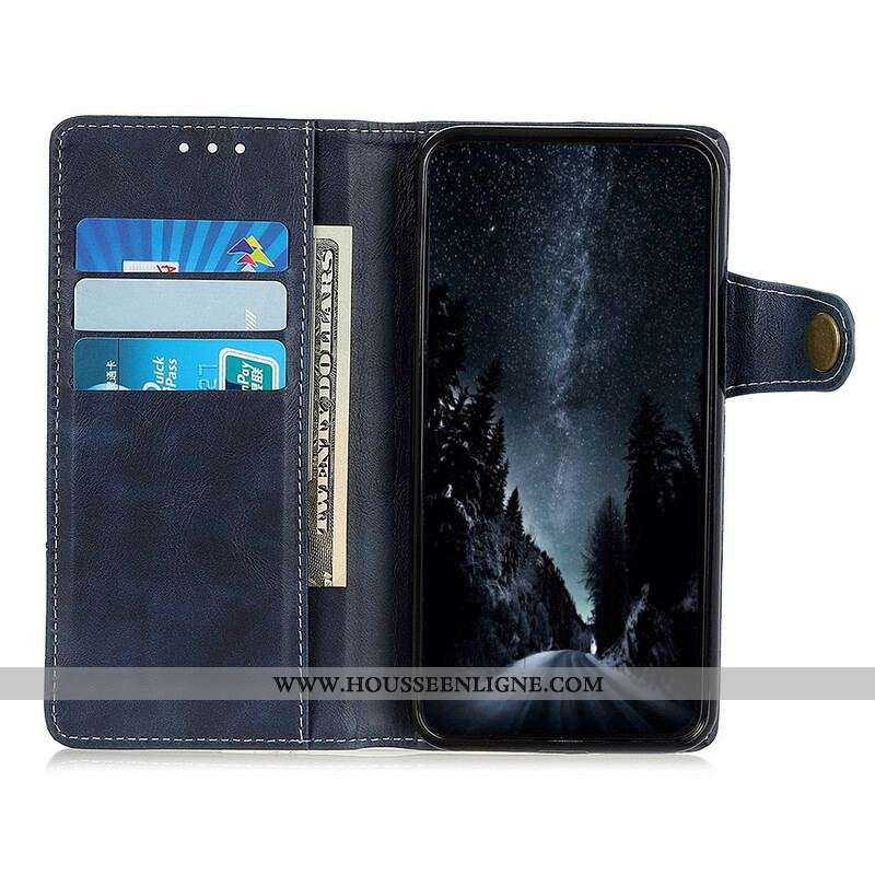 Housse Samsung Galaxy A52 4G / A52 5G / A52s 5G Artistique Bouton et Coutures