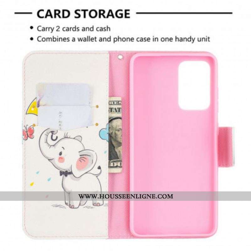 Housse Samsung Galaxy A52 4G / A52 5G / A52s 5G Bébé Éléphant