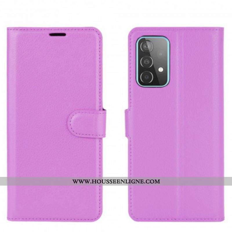 Housse Samsung Galaxy A52 4G / A52 5G / A52s 5G Classique Litchi