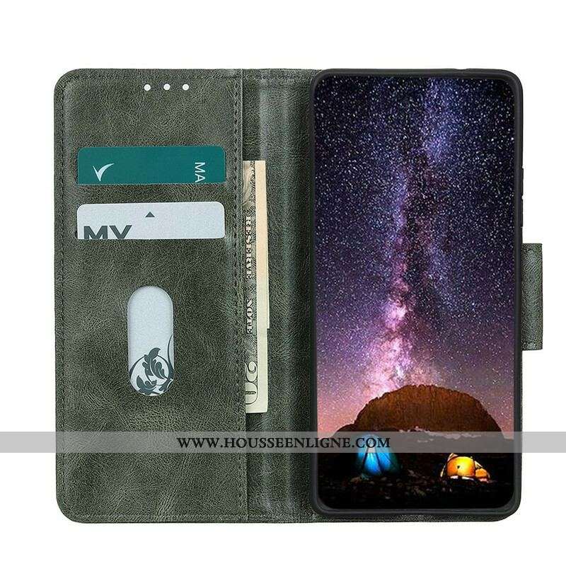 Housse Samsung Galaxy A52 4G / A52 5G / A52s 5G Effet Cuir Fermoir Réversible