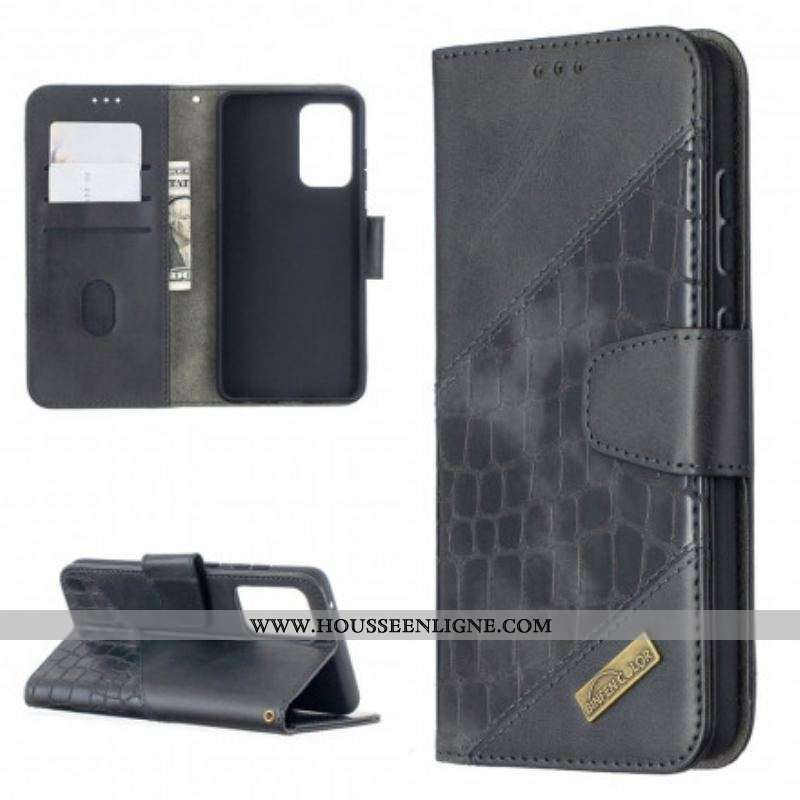 Housse Samsung Galaxy A52 4G / A52 5G / A52s 5G Effet Peau de Crocodile Classique