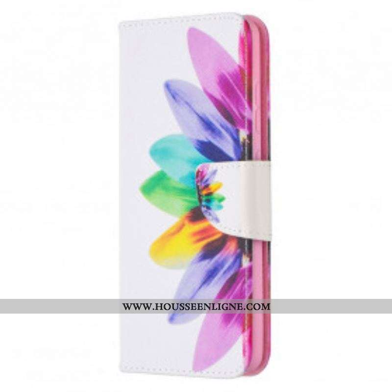 Housse Samsung Galaxy A52 4G / A52 5G / A52s 5G Fleur Aquarelle