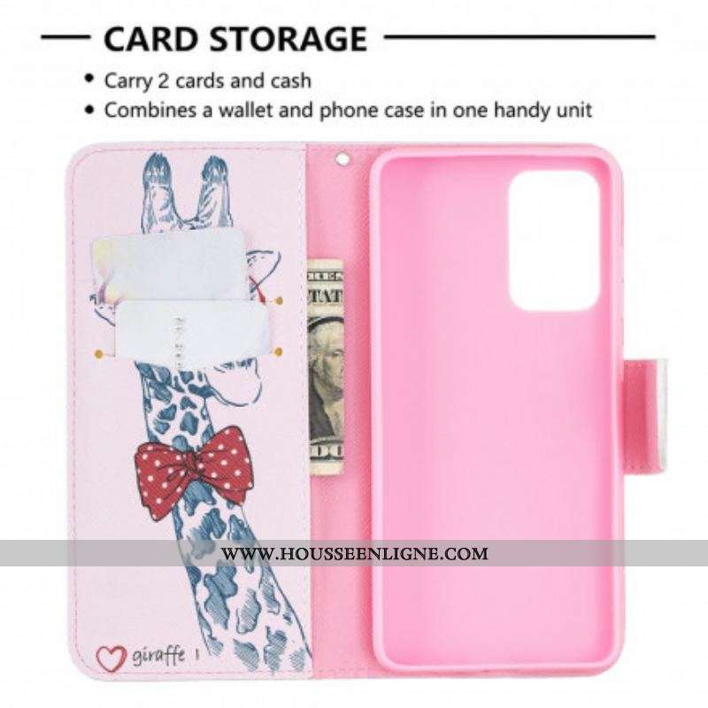 Housse Samsung Galaxy A52 4G / A52 5G / A52s 5G Girafe Intello