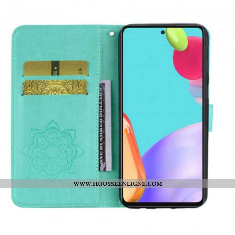Housse Samsung Galaxy A52 4G / A52 5G / A52s 5G Hibou Mandala et Breloque