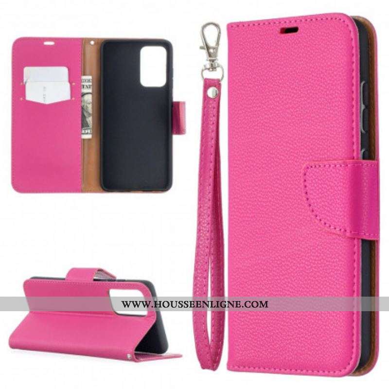 Housse Samsung Galaxy A52 4G / A52 5G / A52s 5G Litchi Rabat Oblique