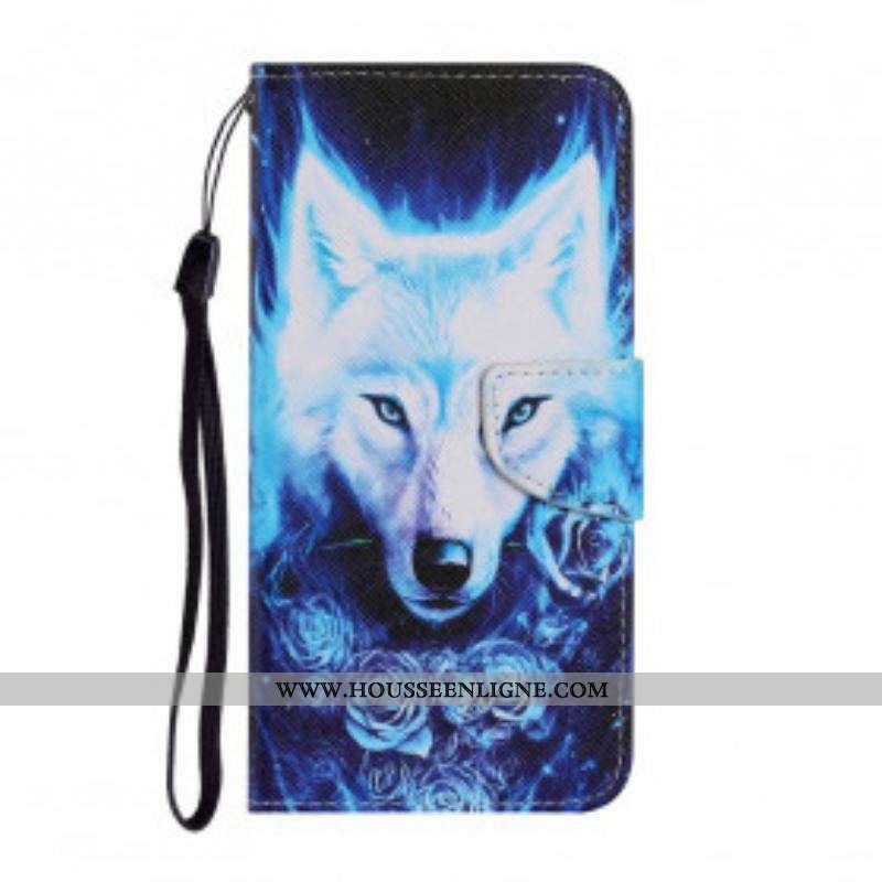 Housse Samsung Galaxy A52 4G / A52 5G / A52s 5G Loup Blanc