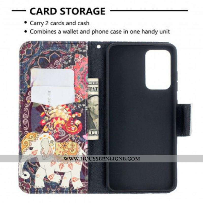 Housse Samsung Galaxy A52 4G / A52 5G / A52s 5G Mandala Éléphants Ethniques