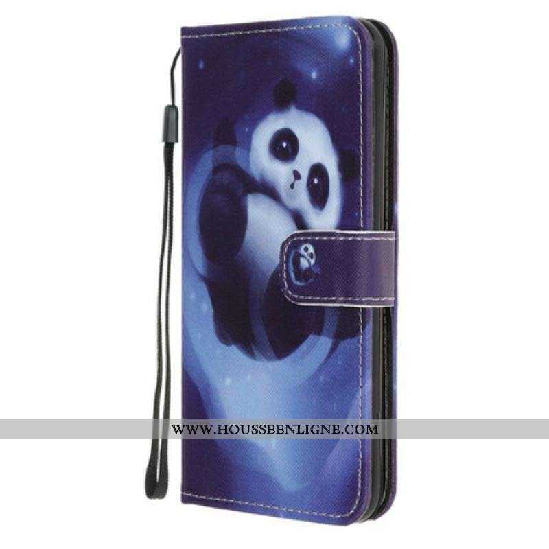 Housse Samsung Galaxy A52 4G / A52 5G / A52s 5G Panda Space à Lanière