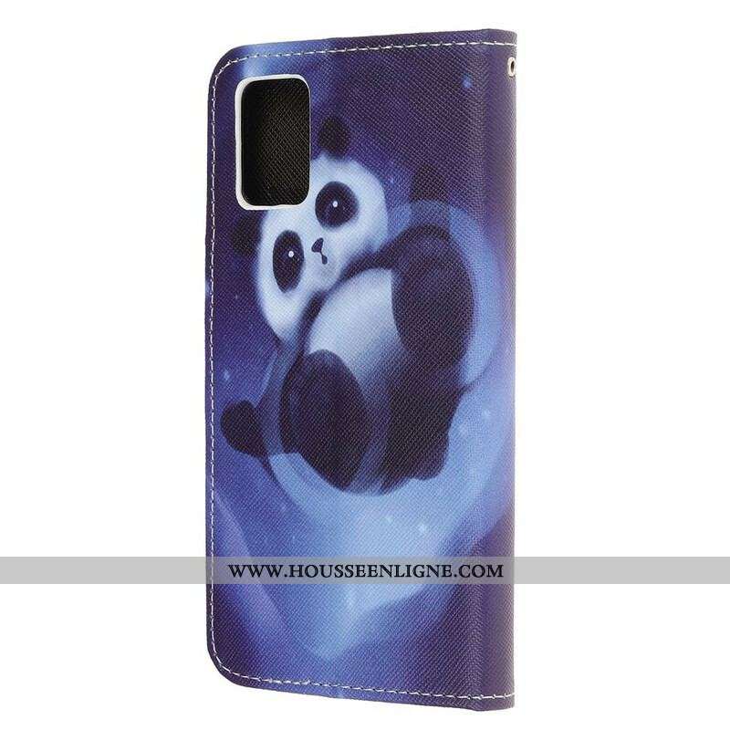 Housse Samsung Galaxy A52 4G / A52 5G / A52s 5G Panda Space à Lanière
