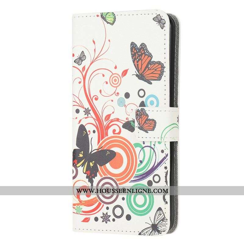 Housse Samsung Galaxy A52 4G / A52 5G / A52s 5G Papillons et Fleurs