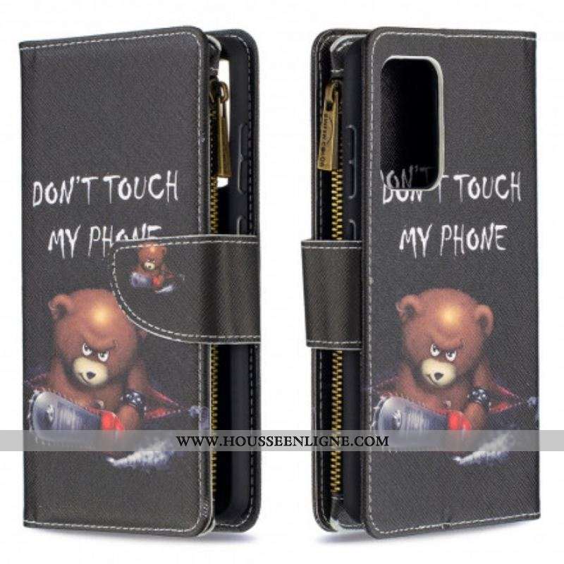 Housse Samsung Galaxy A52 4G / A52 5G / A52s 5G Poche Zippée Ours