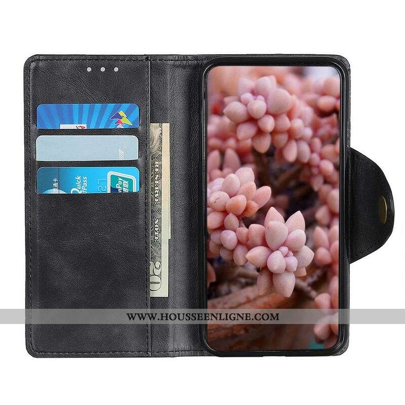 Housse Samsung Galaxy A52 4G / A52 5G / A52s 5G Simili Cuir Vintage Bouton