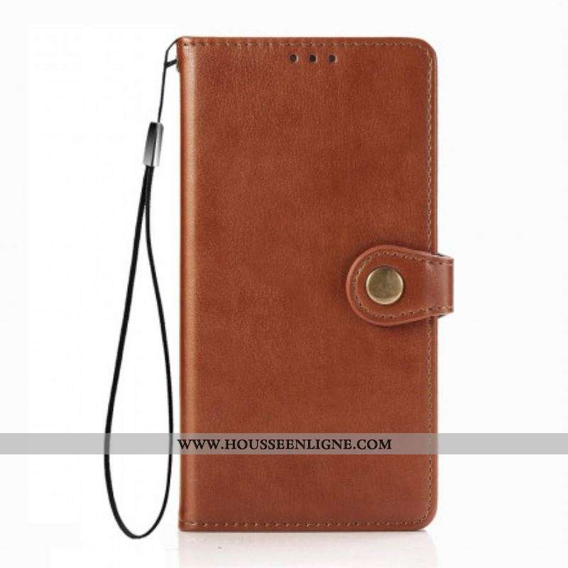 Housse Samsung Galaxy A52 4G / A52 5G / A52s 5G Simili Cuir et Fermoir Vintage