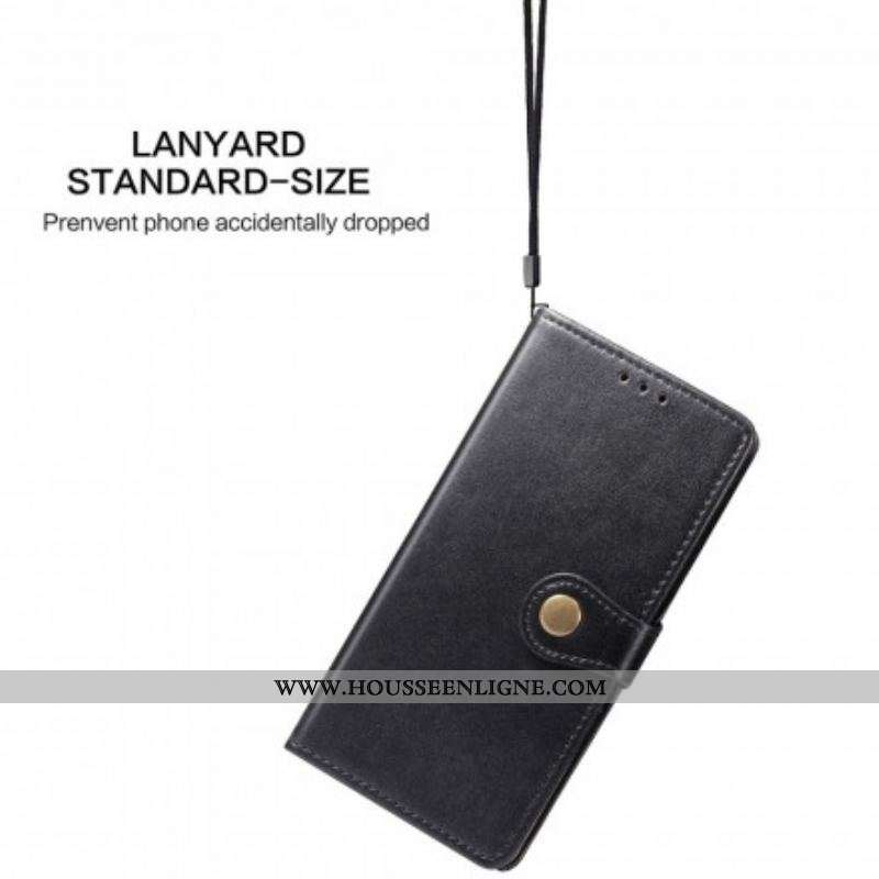 Housse Samsung Galaxy A52 4G / A52 5G / A52s 5G Simili Cuir et Fermoir Vintage