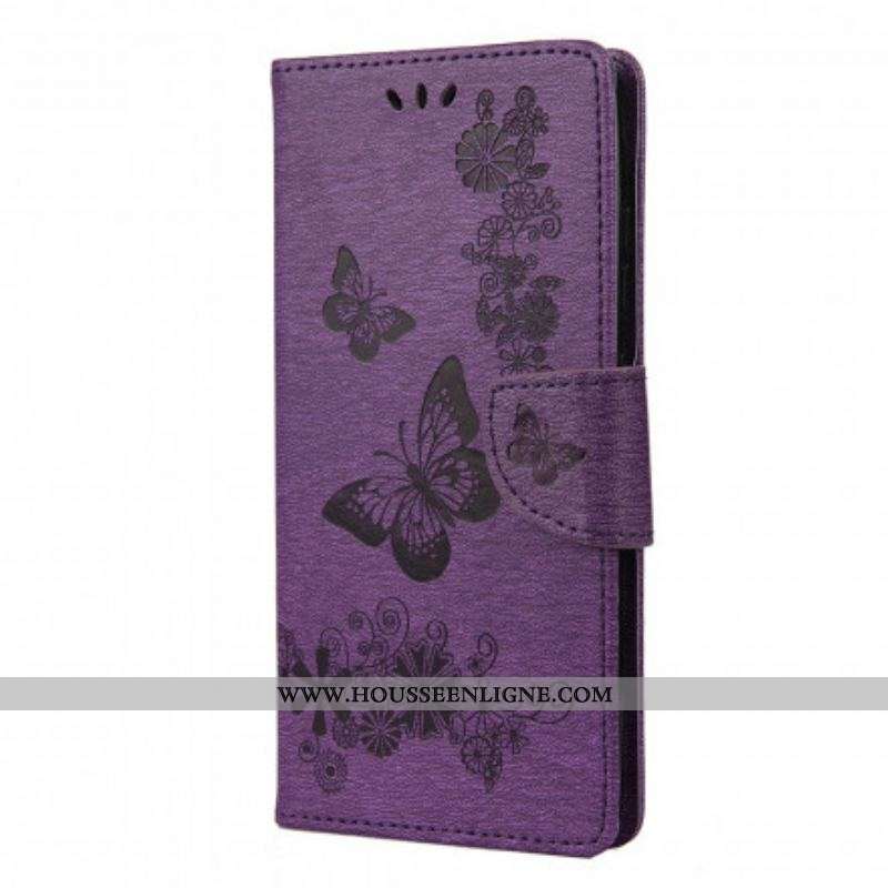 Housse Samsung Galaxy A52 4G / A52 5G / A52s 5G Splendides Papillons à Lanière