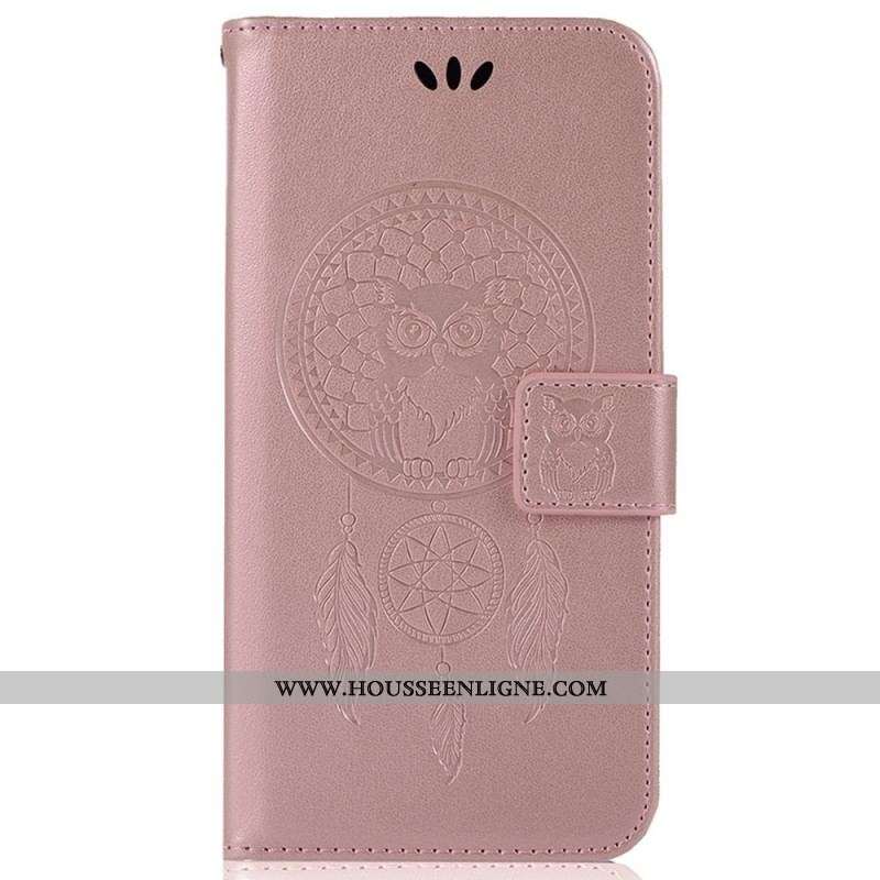 Housse Samsung Galaxy A53 5G Attrape Rêves Hibou à Lanière