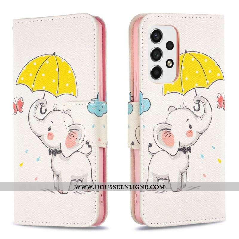 Housse Samsung Galaxy A53 5G Bébé Éléphant