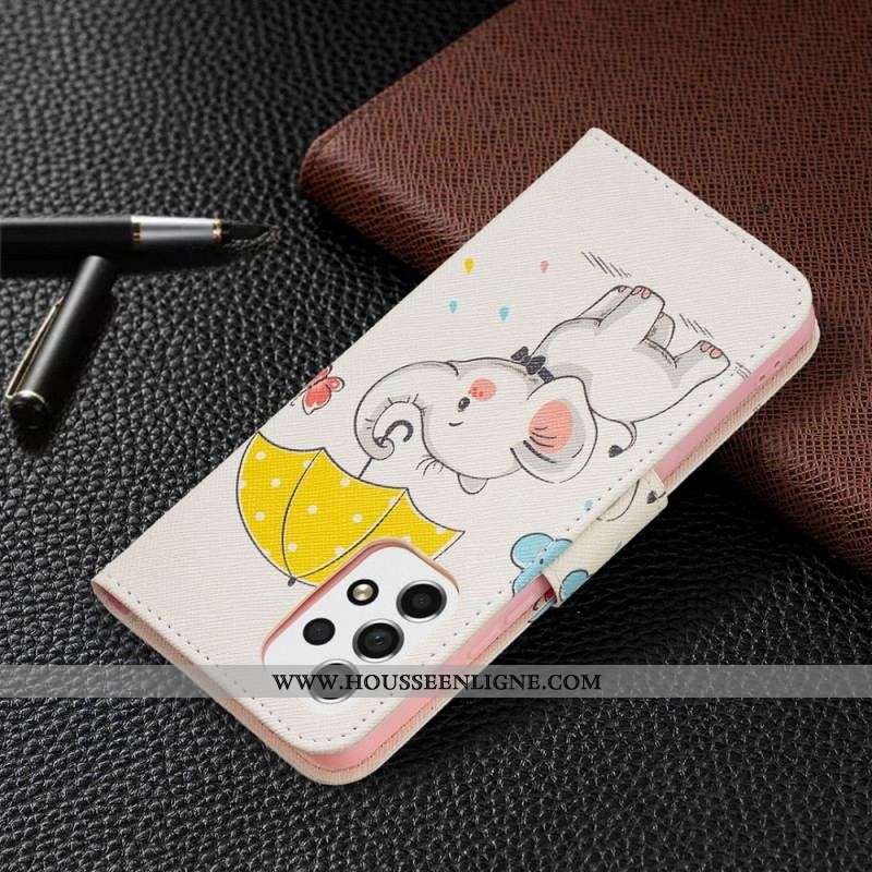 Housse Samsung Galaxy A53 5G Bébé Éléphant