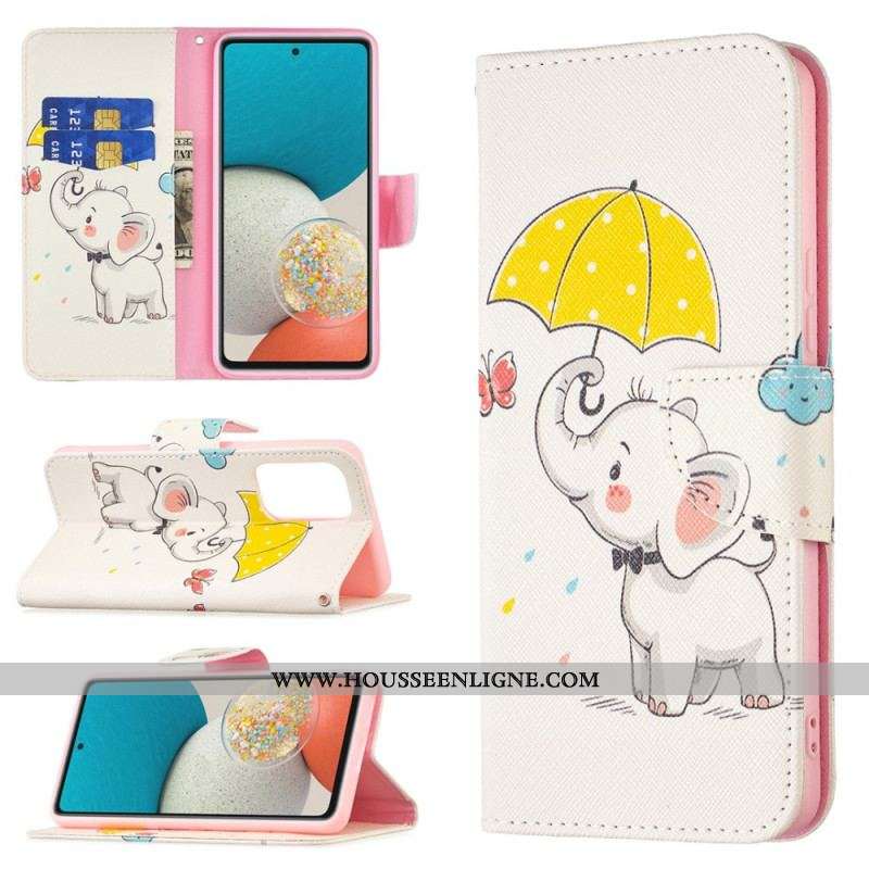 Housse Samsung Galaxy A53 5G Bébé Éléphant