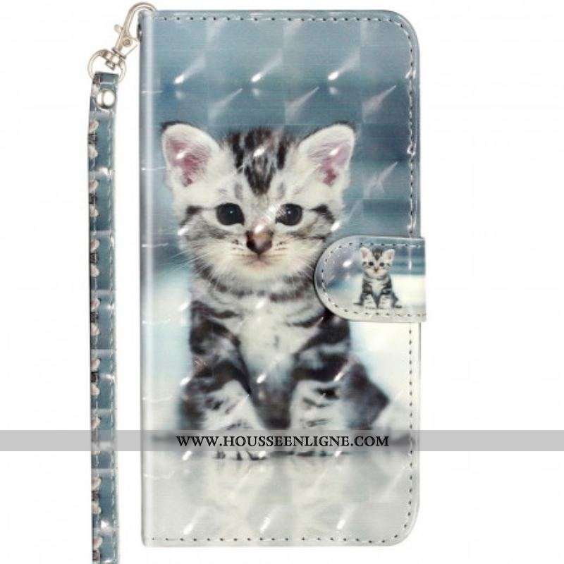 Housse Samsung Galaxy A53 5G Chaton à Lanière