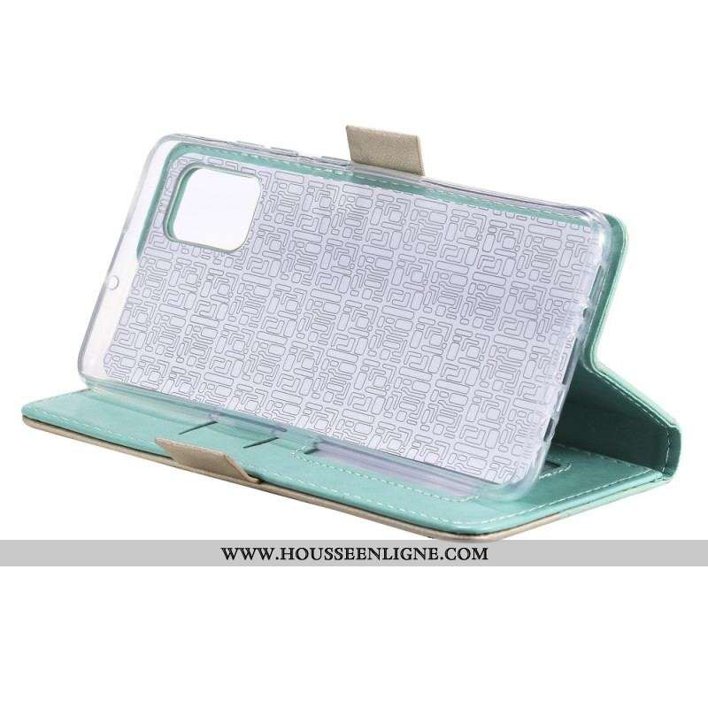 Housse Samsung Galaxy A53 5G Dentelle Porte-Monnaie à Lanière