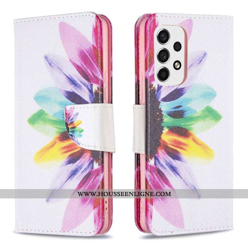 Housse Samsung Galaxy A53 5G Fleur Aquarelle
