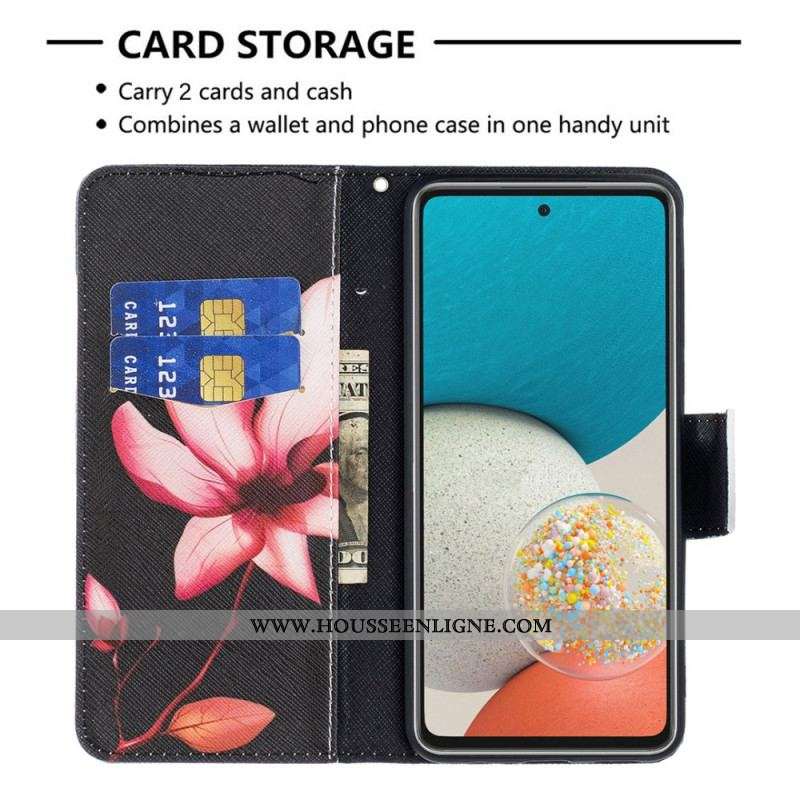 Housse Samsung Galaxy A53 5G Fleur Rose