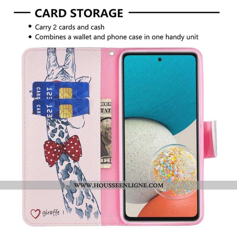 Housse Samsung Galaxy A53 5G Girafe Intello
