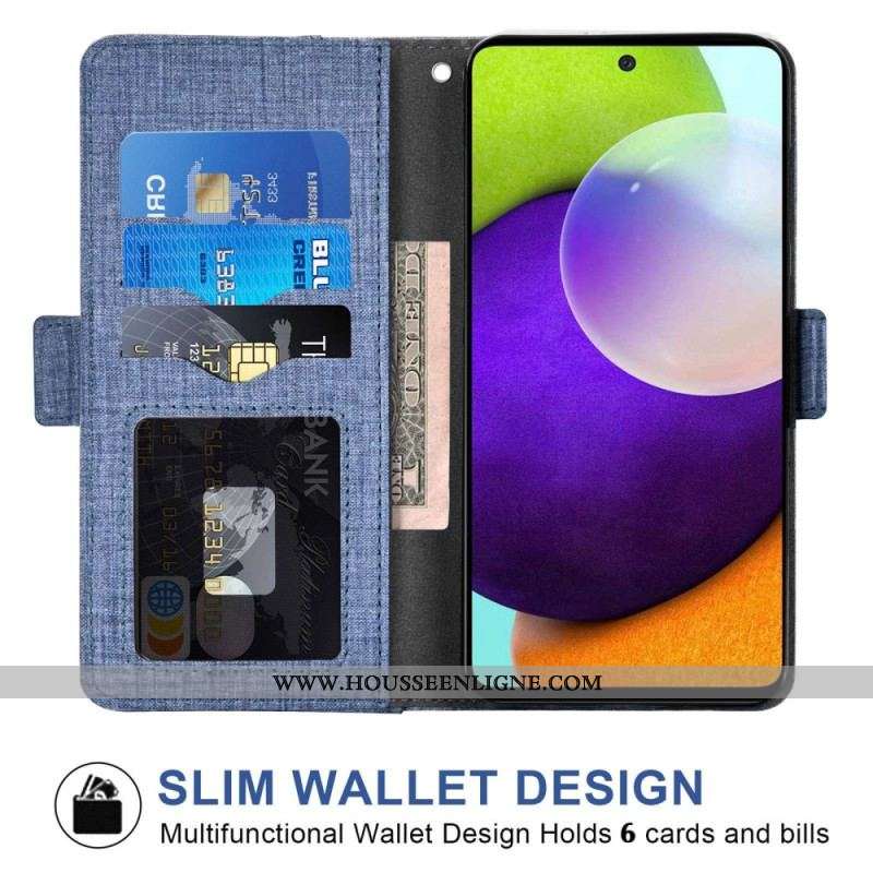 Housse Samsung Galaxy A53 5G Jeans avec Porte-Cartes Rotatif