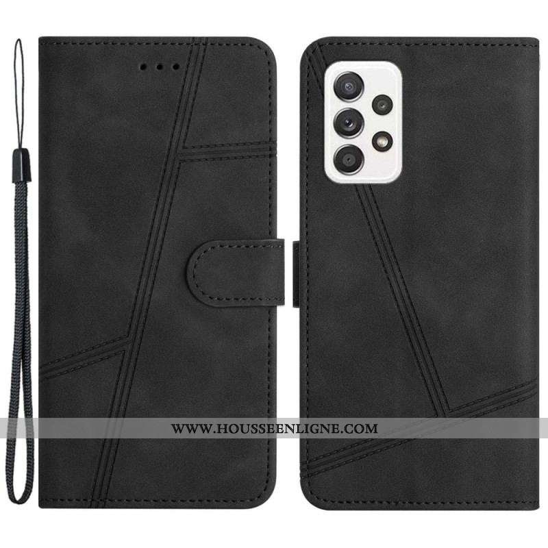 Housse Samsung Galaxy A53 5G Lignes à Lanière