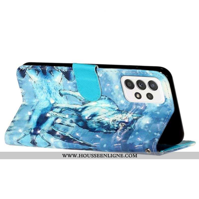 Housse Samsung Galaxy A53 5G Loup à Lanière