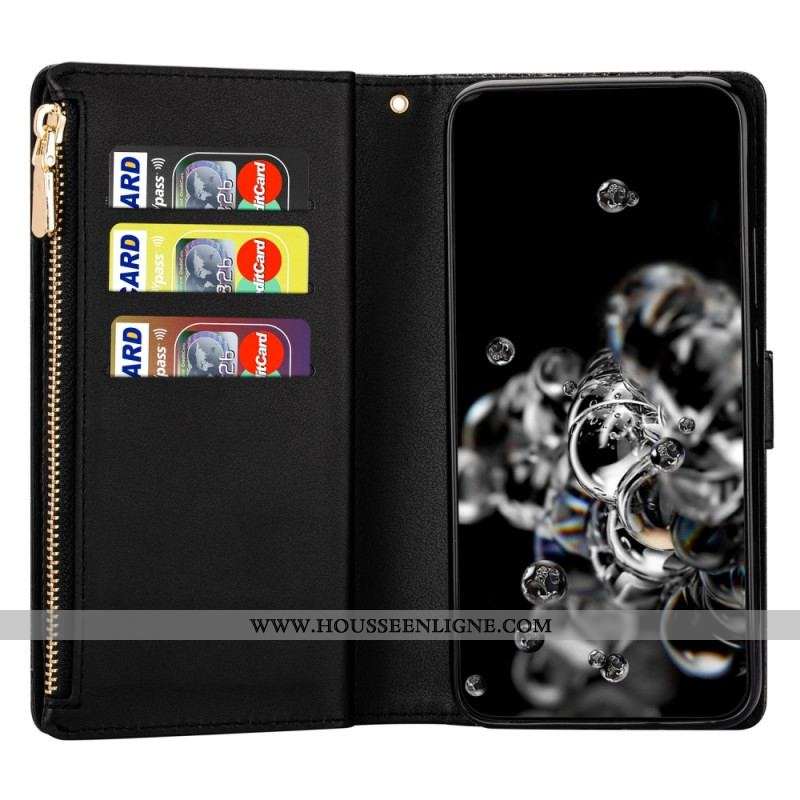 Housse Samsung Galaxy A53 5G Paillettes Portefeuille Zip