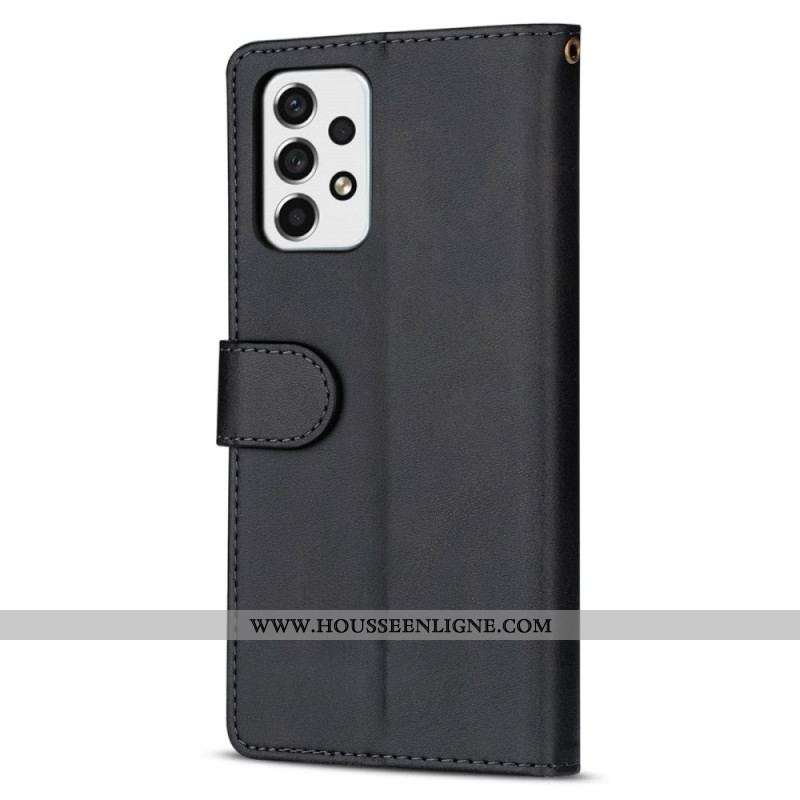 Housse Samsung Galaxy A53 5G Porte-Monnaie avec Lanière