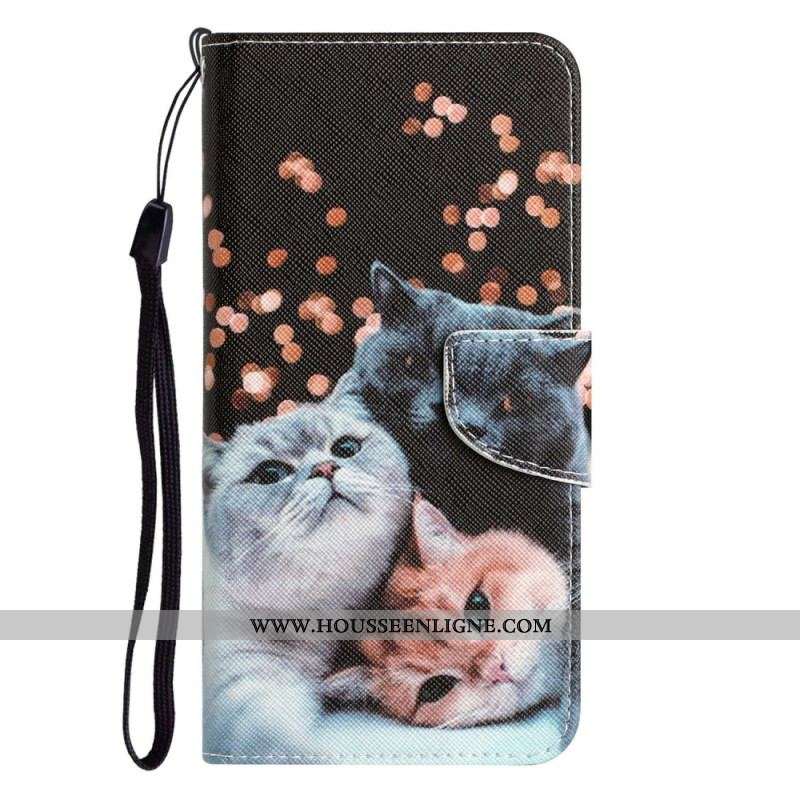 Housse Samsung Galaxy A53 5G Que des Chats à Lanière
