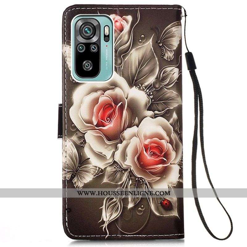 Housse Samsung Galaxy A53 5G Roses Dorées