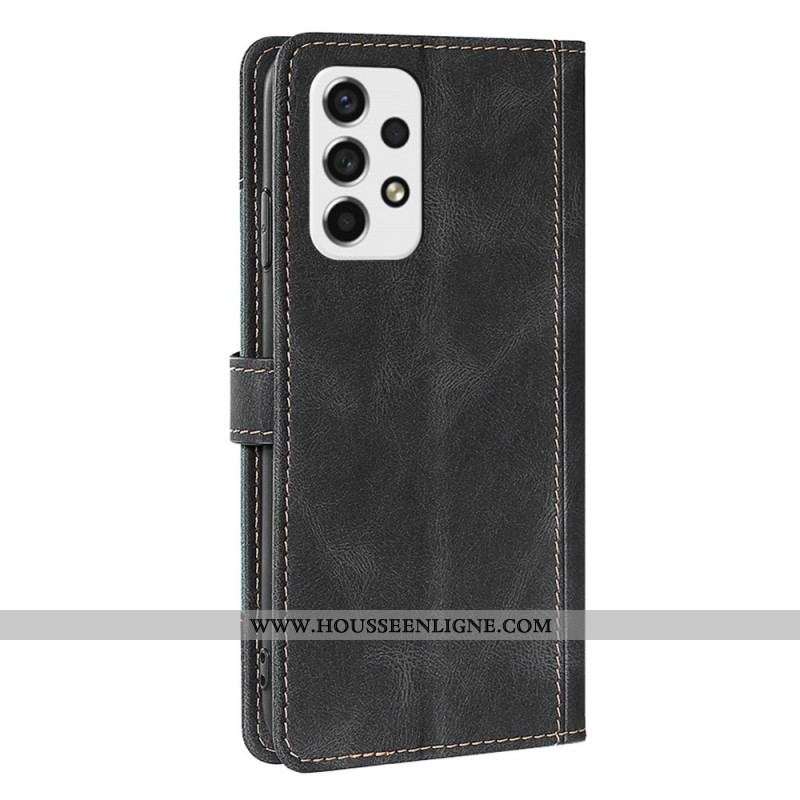 Housse Samsung Galaxy A53 5G Simili Cuir Bicolore Stylish