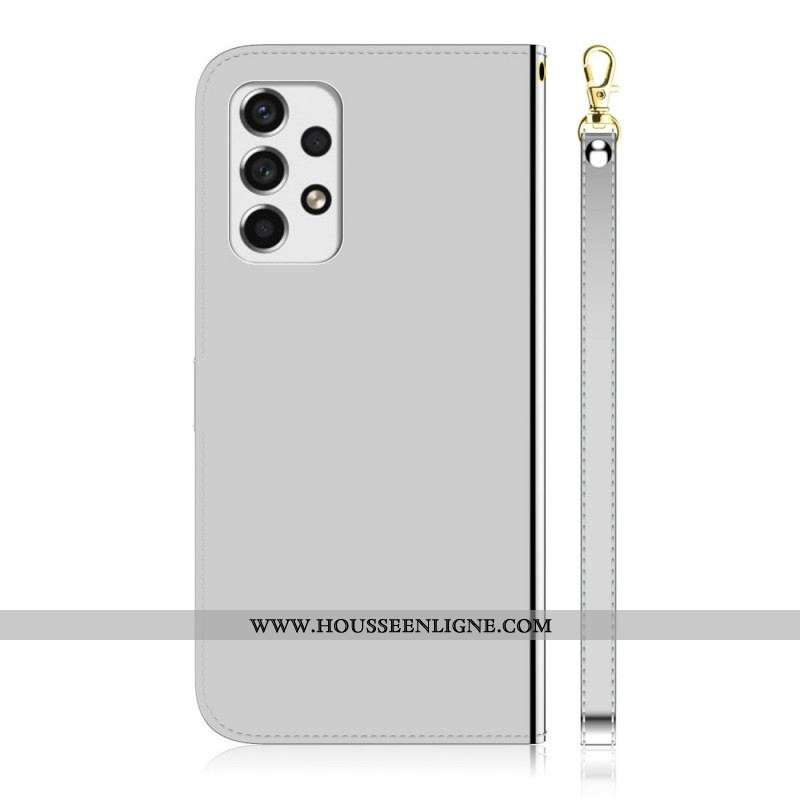 Housse Samsung Galaxy A53 5G Simili Cuir Couverture Miroir