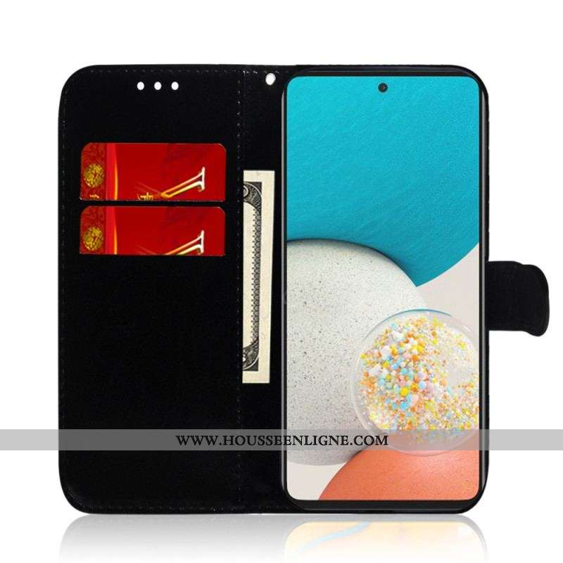 Housse Samsung Galaxy A53 5G Simili Cuir Couverture Miroir
