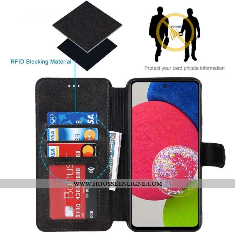 Housse Samsung Galaxy A53 5G Style Cuir Rétro