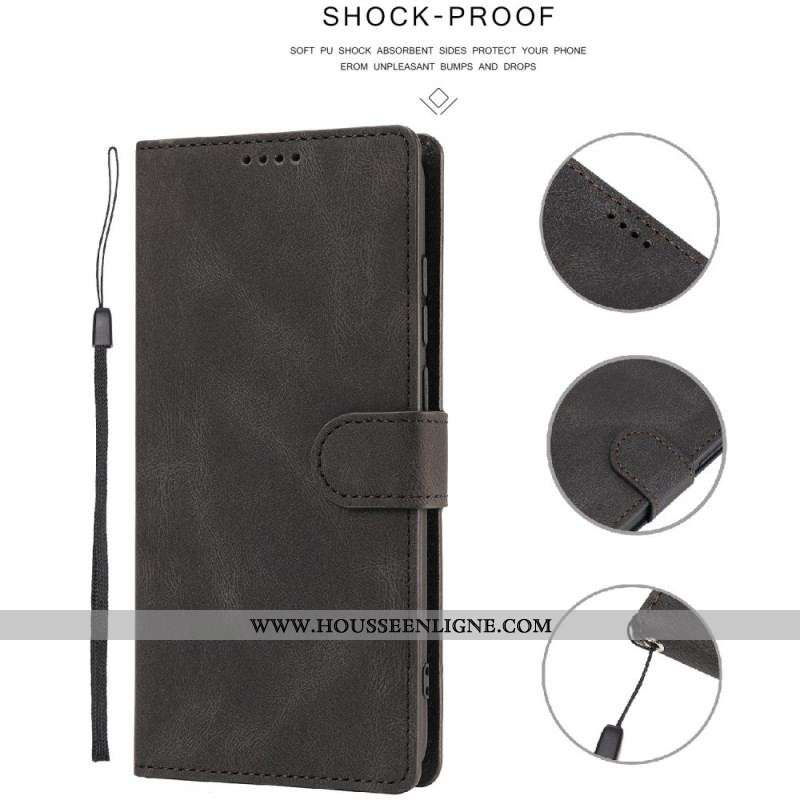 Housse Samsung Galaxy A53 5G Style Cuir Vintage à Lanière