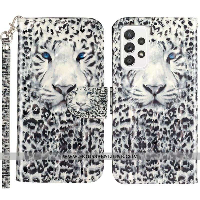 Housse Samsung Galaxy A53 5G Tigre à Lanière