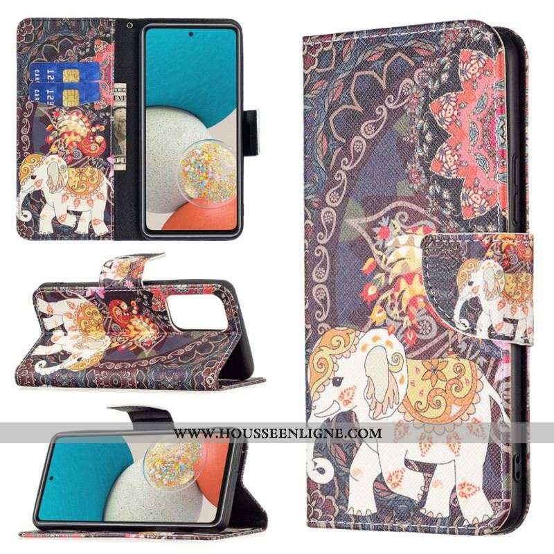 Housse Samsung Galaxy A53 5G Éléphant Indien
