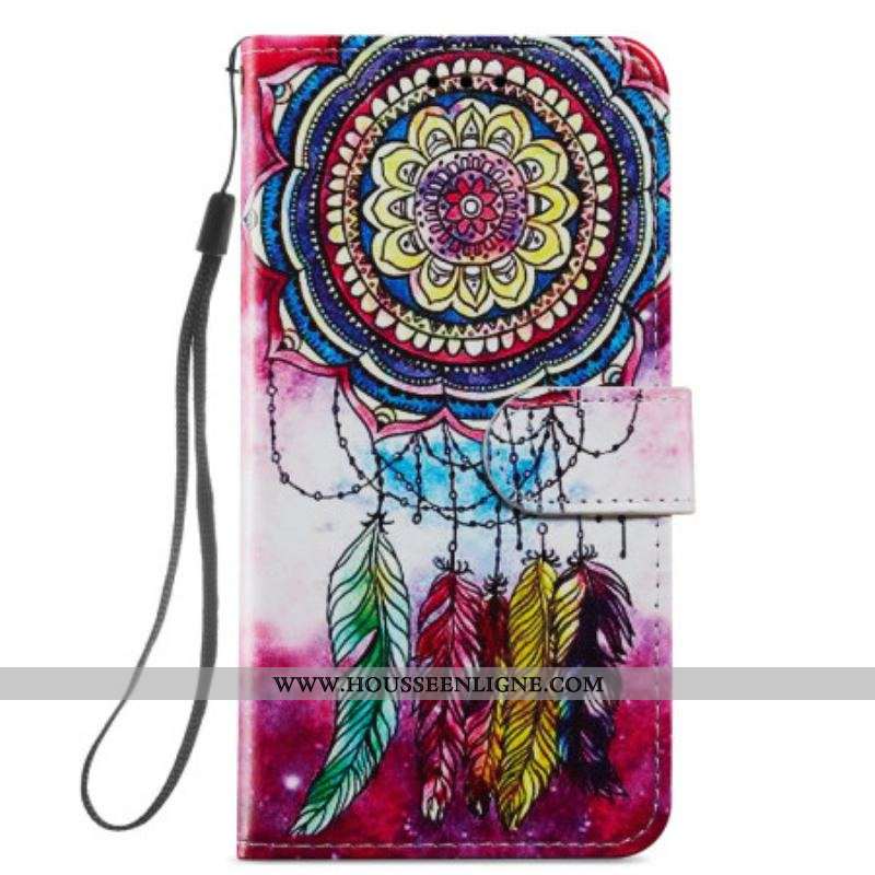 Housse Samsung Galaxy A54 5G Attrape Rêves Aquarelle à Lanière
