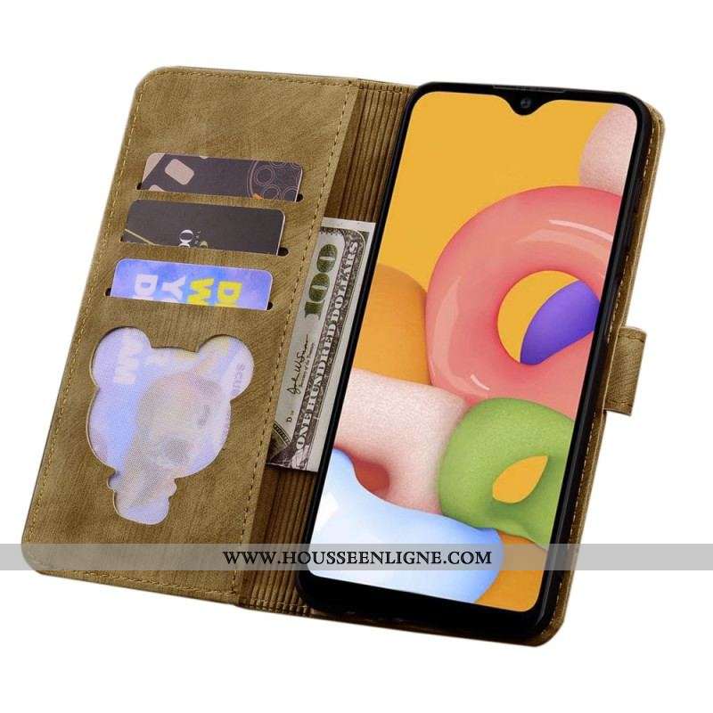 Housse Samsung Galaxy A54 5G Chat Floral à Lanière