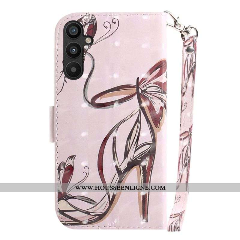 Housse Samsung Galaxy A54 5G Escarpin à Lanière