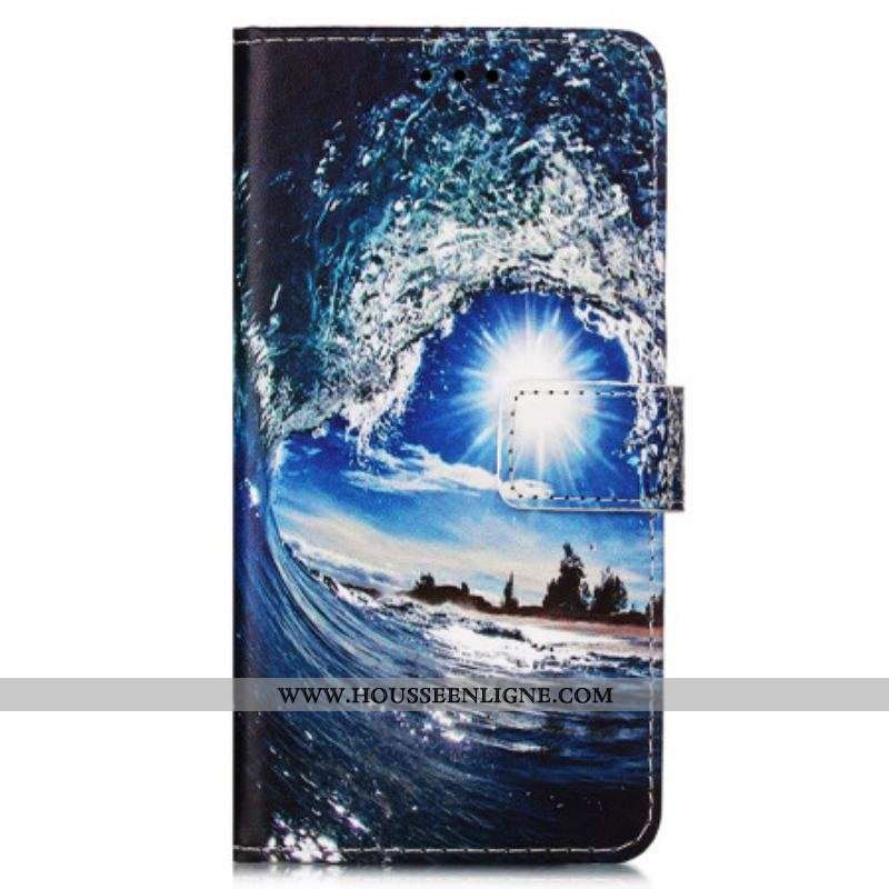 Housse Samsung Galaxy A54 5G Kiffe la Vague à Lanière