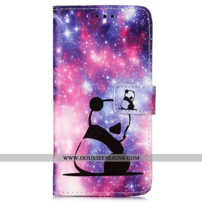 Housse Samsung Galaxy A54 5G Panda Galaxie à Lanière