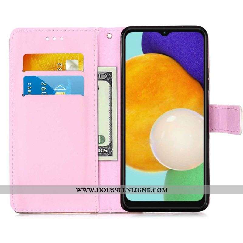 Housse Samsung Galaxy A54 5G Panda Galaxie à Lanière