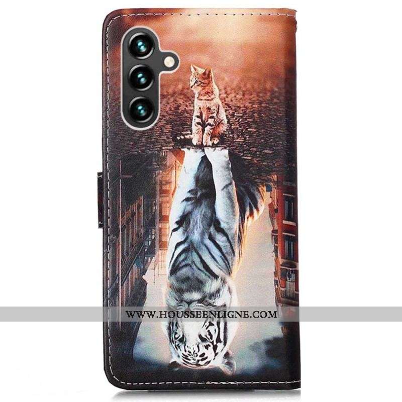 Housse Samsung Galaxy A54 5G Rêve de Chaton à Lanière
