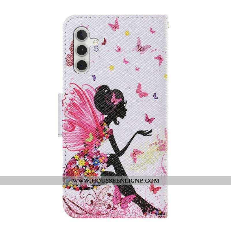 Housse Samsung Galaxy A54 Fée à Lanière
